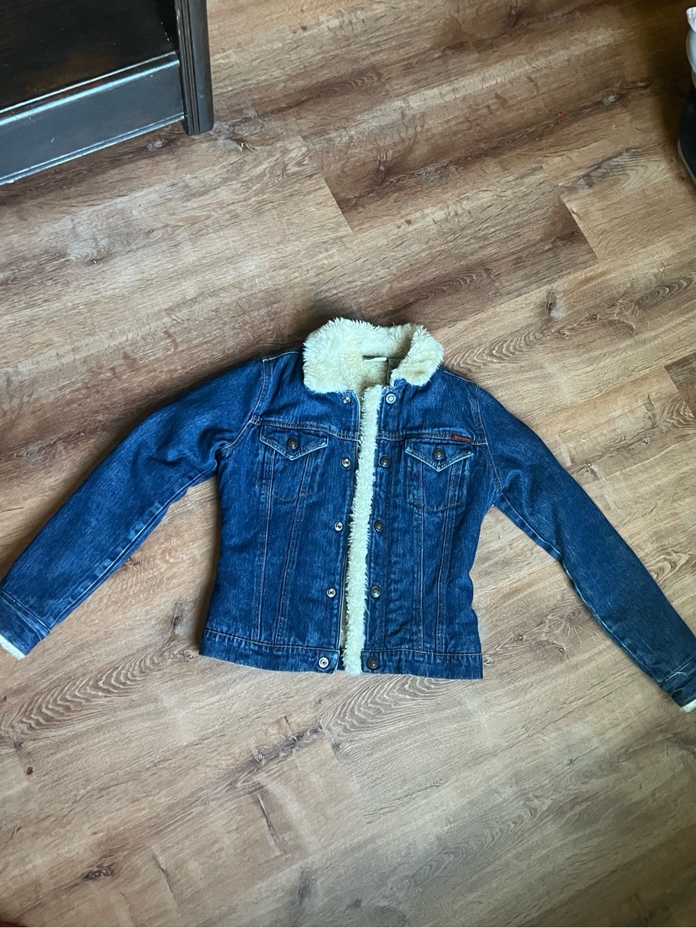Vintage Roxy Jean jacket with fur\wool